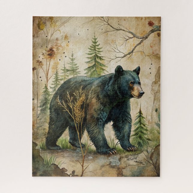 Puzzle d'ours des bois (Vertical)