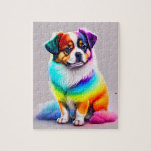 Puzzle Doux et coloré mignon chien
