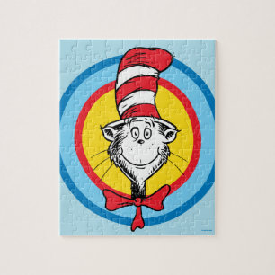 Puzzle Dr. Seuss Graphisme de tête de chat dans le chap