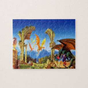 Puzzle Dragon Art médiéval