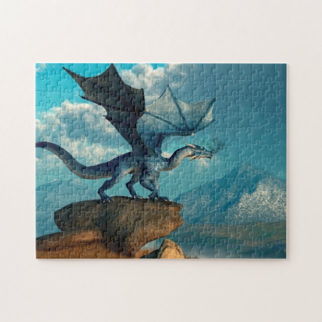 Puzzle Dragon bleu (Horizontal)