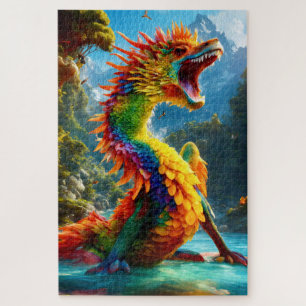 Puzzle Dragon coloré