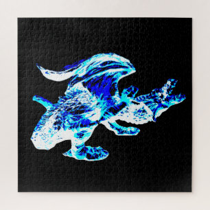 Puzzle Dragon de Fantaisie Hivernale de Givre Bleu