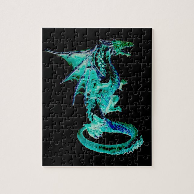 Puzzle Dragon de mer bleu Océan Fantaisie Créature mythiq (Vertical)