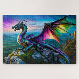 Puzzle Dragon Iridescente Garde Sa Terre