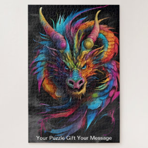 Puzzle Dragon vif coloré