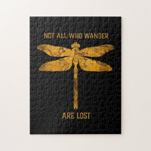 Puzzle Dragonfly Lover Not All Who Wander Are Lost