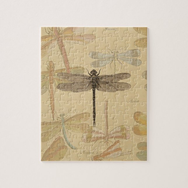Puzzle Dragonfly Vintage Antique Classic Nature (Vertical)