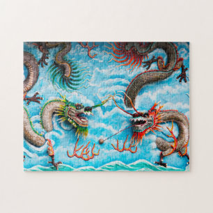 Puzzle Dragons de sculpture Singapour.