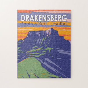 Puzzle Drakensberg Afrique du Sud Lesotho Travel Art Retr