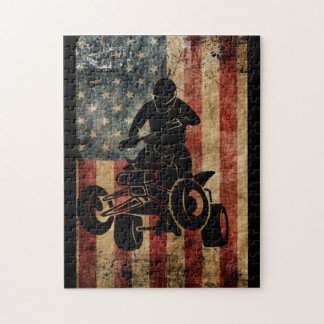 Puzzle Drapeau américain ATV 4 Wheeler USA