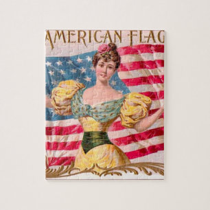 Puzzle Drapeau américain Lady Liberty Independence