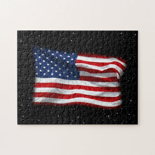 Puzzle Drapeau américain patriotique États-Unis (Horizontal)