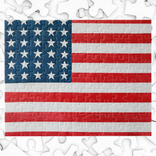 Puzzle Drapeau américain patriotique vintage, Quatre juil