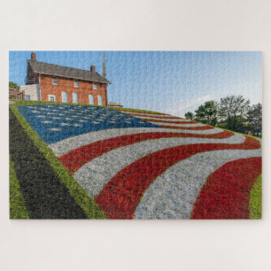 Puzzle Drapeau américain peint patriotique