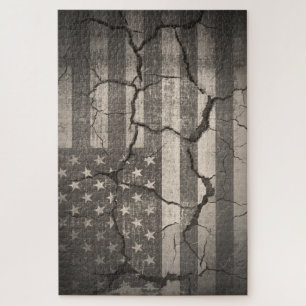 Puzzle Drapeau Américain Vintage Fêlé