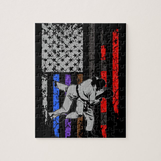 Puzzle Drapeau brésilien Jiu Jitsu Classement Étoiles et  (Vertical)