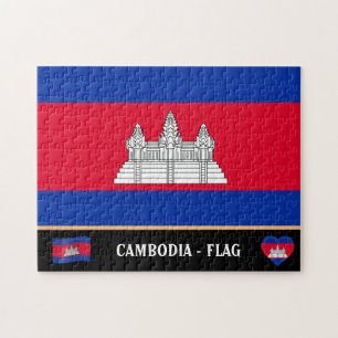 Puzzle Drapeau cambodgien et pays cambodgien / Cambodge