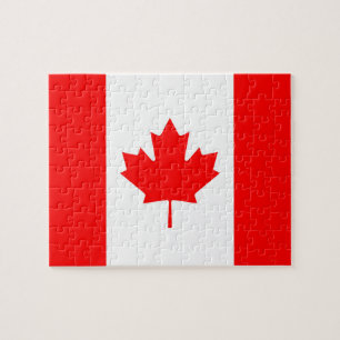 Puzzle Drapeau canadien Feuille d'érable