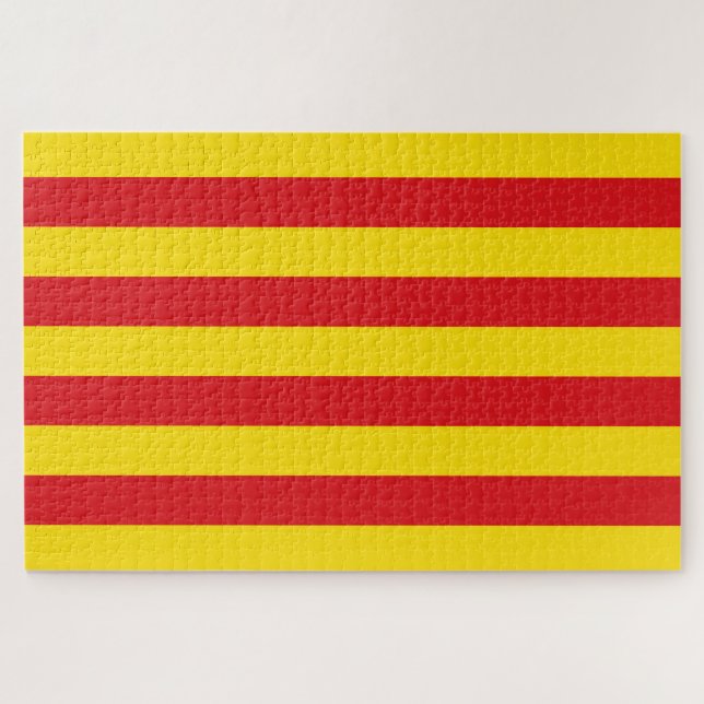 Puzzle Drapeau catalan (Catalogne) (Horizontal)