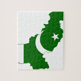 Puzzle Drapeau de carte du Pakistan