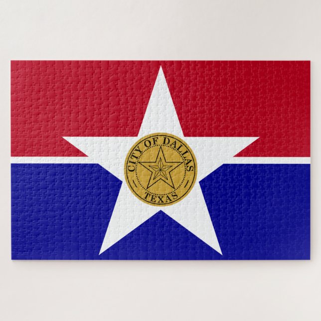 Puzzle Drapeau de Dallas (Texas) (Horizontal)