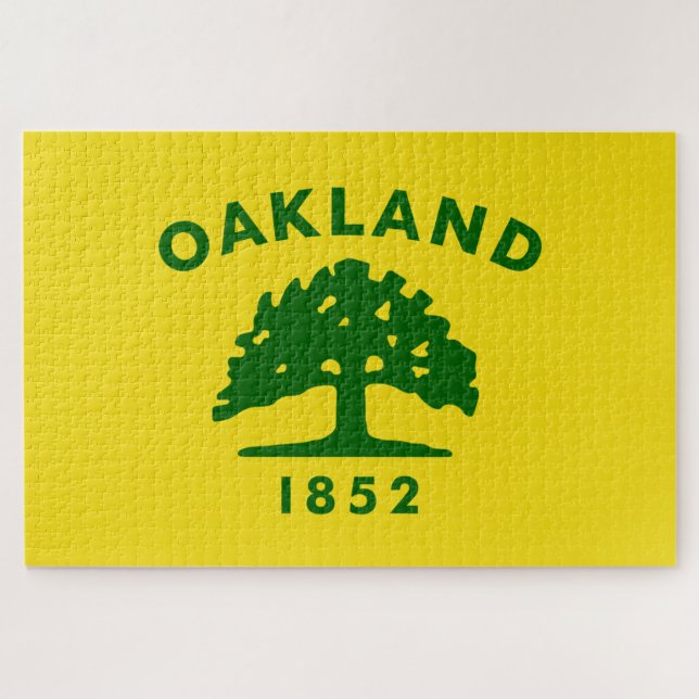 Puzzle Drapeau de la ville d'Oakland (Californie) (Horizontal)