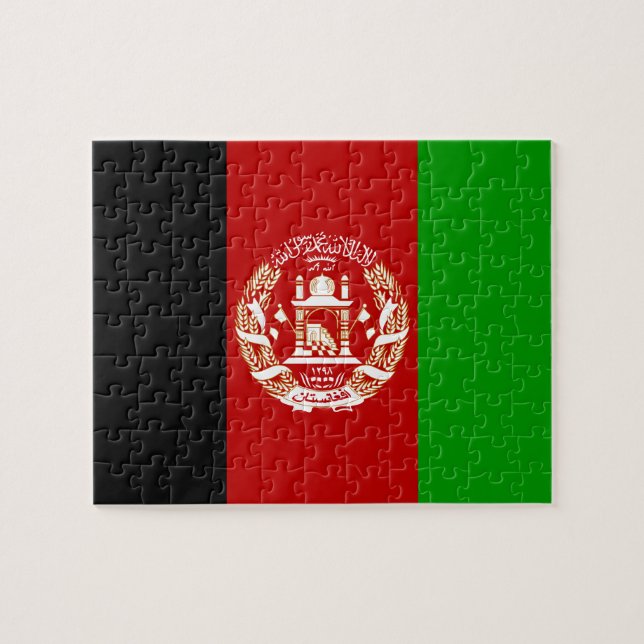 Puzzle Drapeau de l'Afghanistan patriotique (Horizontal)