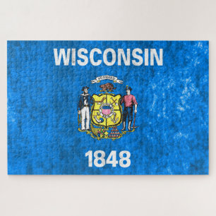Puzzle Drapeau de l'État du Wisconsin