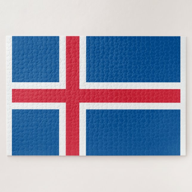 Puzzle Drapeau de l'Islande (Horizontal)