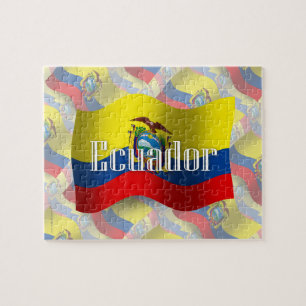 Puzzle Drapeau de ondulation de l'Equateur