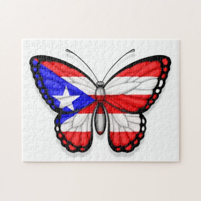 Puzzle Drapeau de papillon de Porto Rico (Horizontal)
