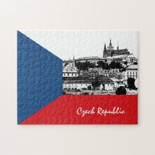 Puzzle Drapeau de Prague et de Tchéquie - ville historiqu