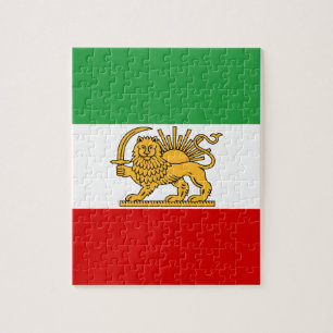 Puzzle Drapeau de Shah de 1964-1980) شیروخورشید de l'Iran