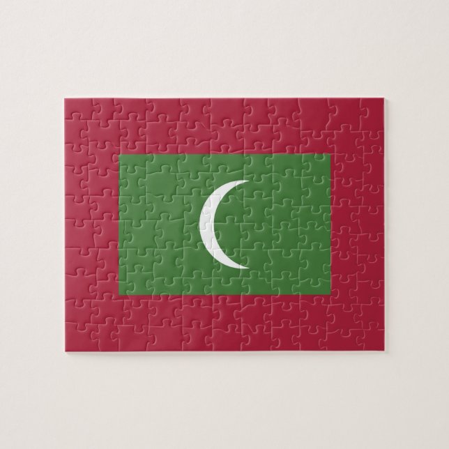 Puzzle Drapeau des Maldives (Horizontal)