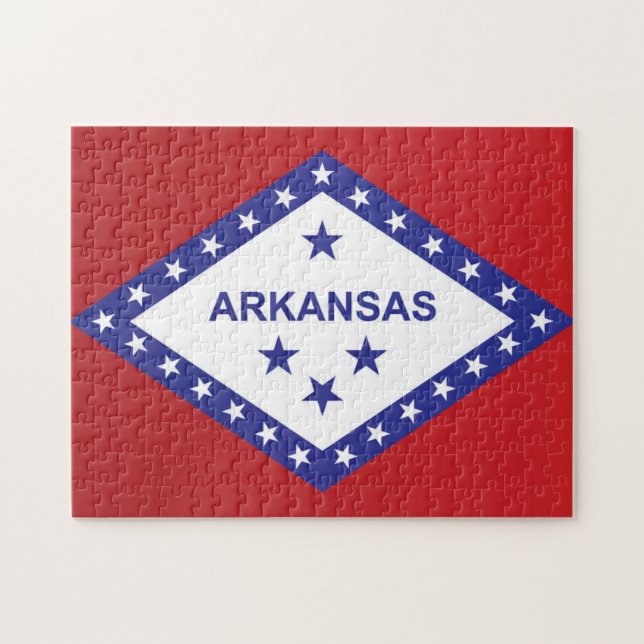 Puzzle Drapeau d'État de l'Arkansas, États-Unis (Horizontal)