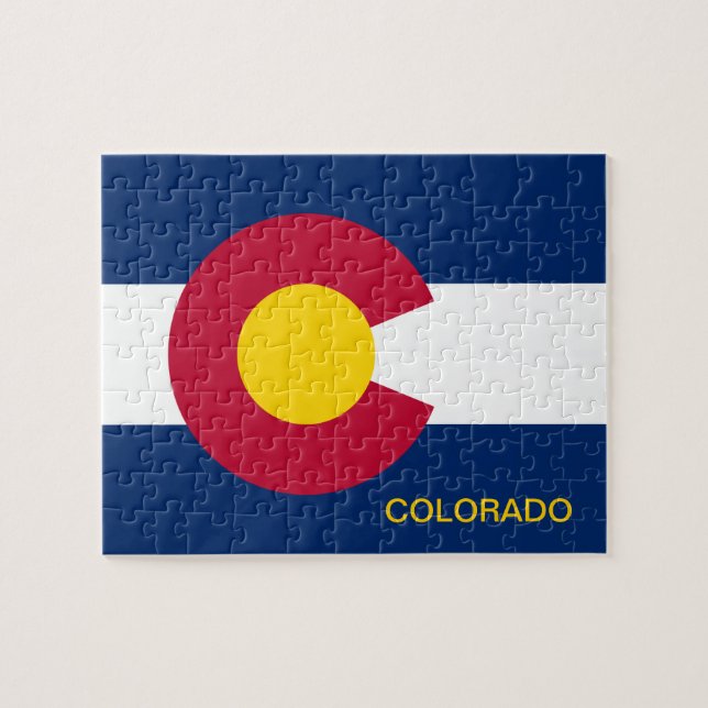 Puzzle Drapeau d'État du Colorado 8x10 (Horizontal)