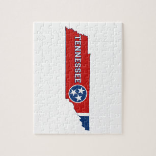 Puzzle Drapeau d'état du Tennessee et carte