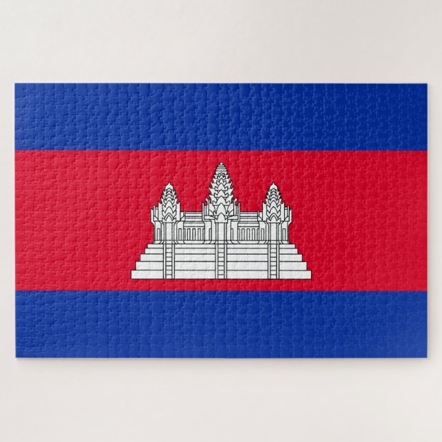 Puzzle Drapeau du Cambodge (Horizontal)