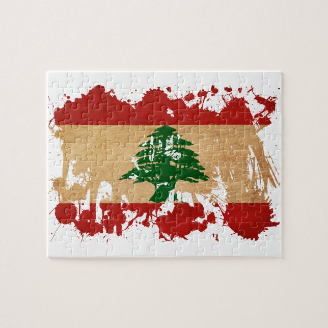 Puzzle Drapeau du Liban (Horizontal)