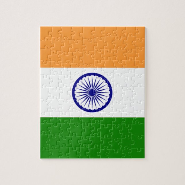 Puzzle Drapeau indien de bonne couleur "Tiranga" (Vertical)