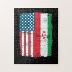 Puzzle Drapeau irano-américain - RACINES IRANIENNES