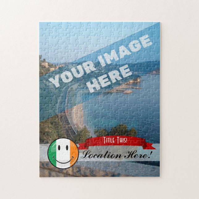 Puzzle Drapeau irlandais de sourire rond (Vertical)