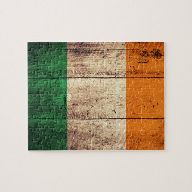 Puzzle Drapeau Irlande en bois (Horizontal)
