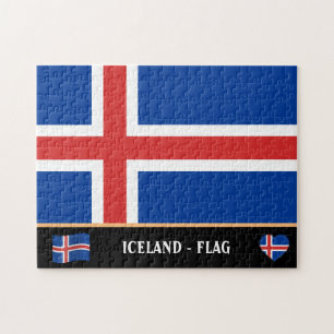 Puzzle Drapeau islandais et pays islandais / Islande