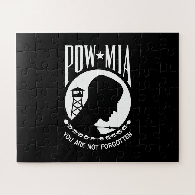 Puzzle Drapeau POW MIA : Soldats disparus de la guerre du (Horizontal)