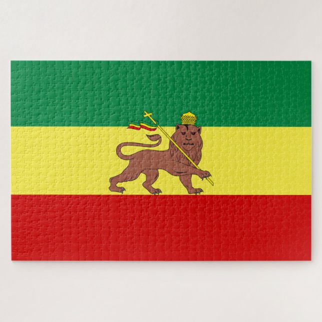 Puzzle Drapeau rastafarien (Rastafarianisme) (Rasta) (Horizontal)