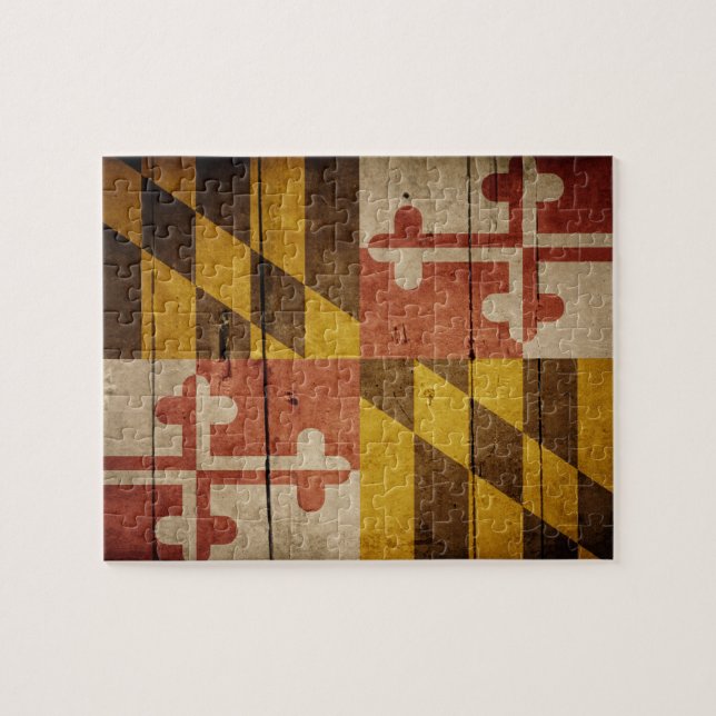 Puzzle Drapeau robuste du Maryland (Horizontal)