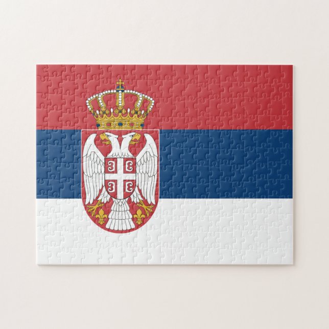 Puzzle Drapeau Serbie (Horizontal)