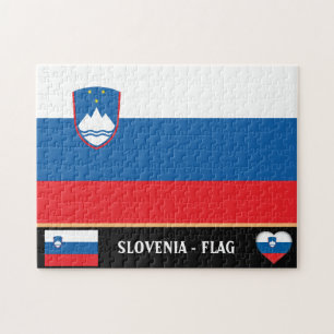 Puzzle Drapeau slovène et Slovénie/Pays, sports de vaca